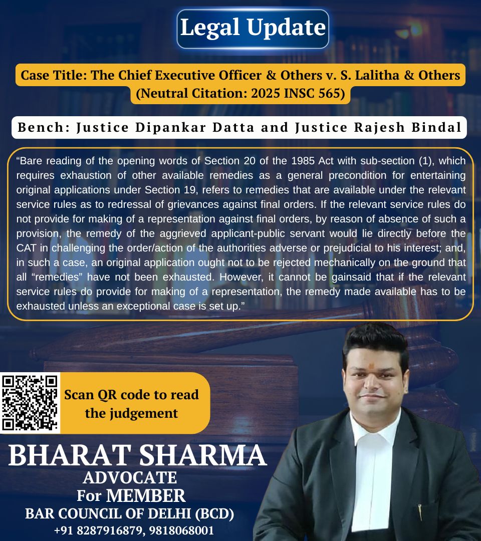 Provision For Making Representation Against Final Orders